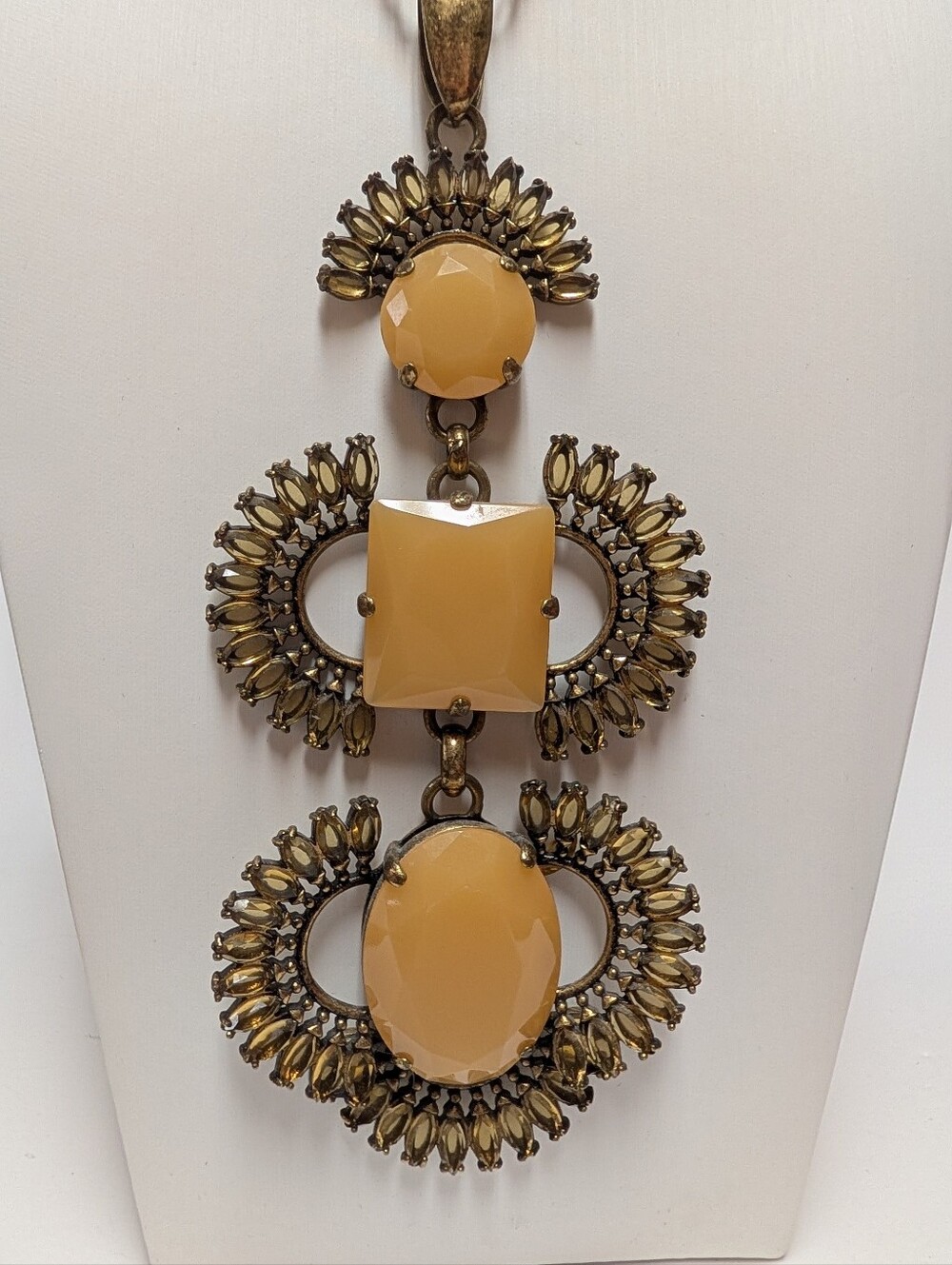 J. Crew Vintage Yellow Statement Pendant Necklace - Fashion Jewelry